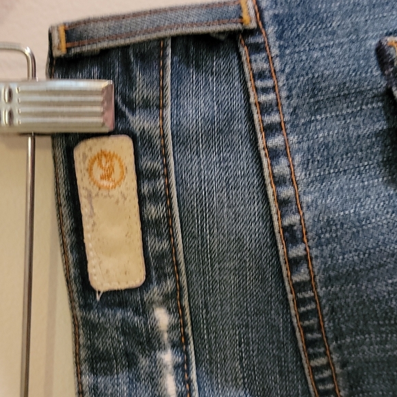 NWT AG Adriano Goldschmied Ex-Boyfriend Crop Destroyed Jeans Size 26 - Picture 7 of 8